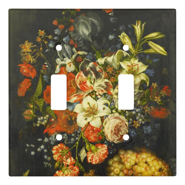 Still Life with Flowers and Fruit  Light Switch Cover (Front)
