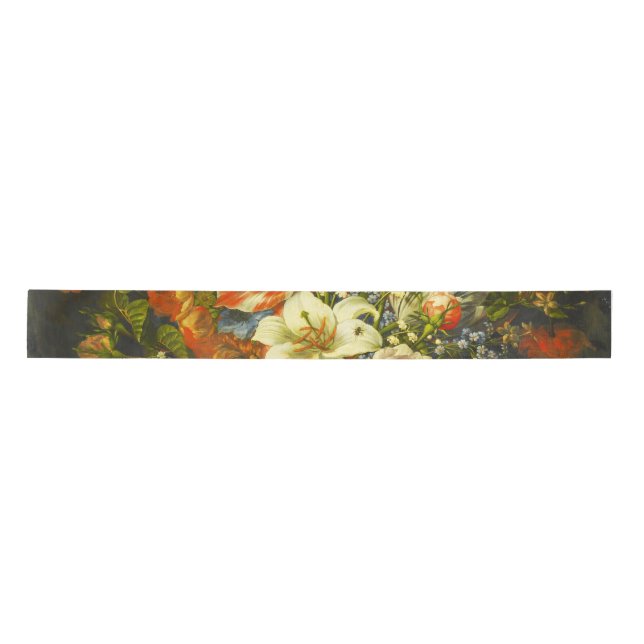 Still Life with Flowers and Fruit  Satin Ribbon (Front)