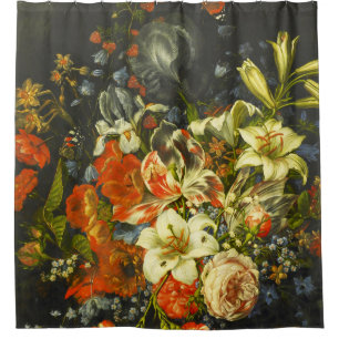 Still Life with Flowers and Fruit Shower Curtain