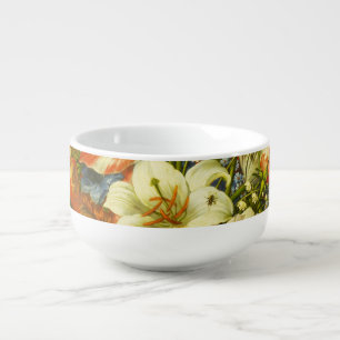 Still Life with Flowers and Fruit Soup Mug