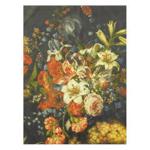 Still Life with Flowers and Fruit Tablecloth