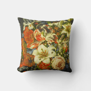 Still Life with Flowers and Fruit Throw Pillow