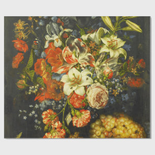 Still Life with Flowers and Fruit Wrapping Paper