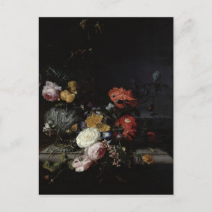 Still Life with Flowers and Insects Postcard