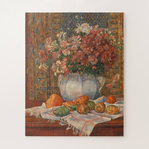 Still Life with Flowers and Prickly Pears Renoir Jigsaw Puzzle