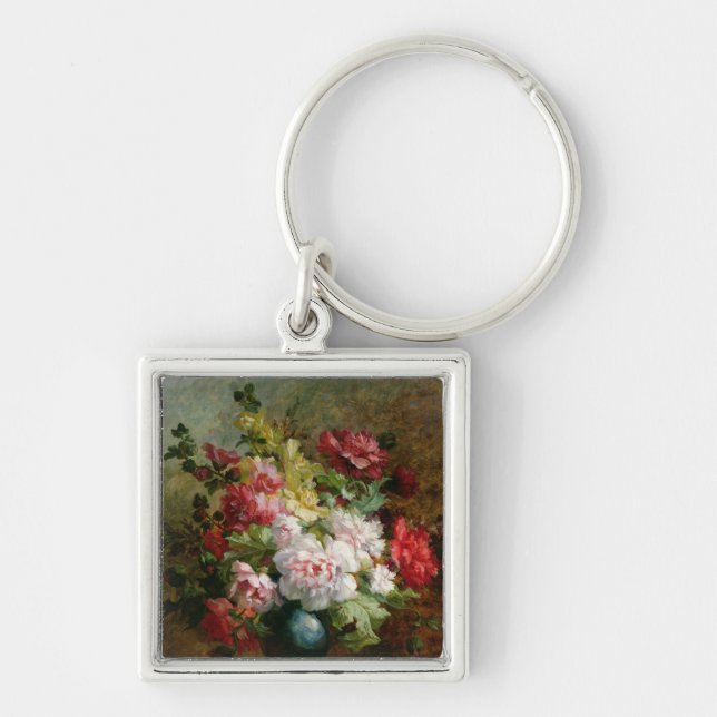 Still life with flowers and sheet music keychain (Front)