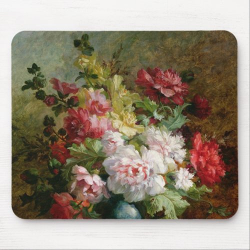 Still life with flowers and sheet music mouse pad
