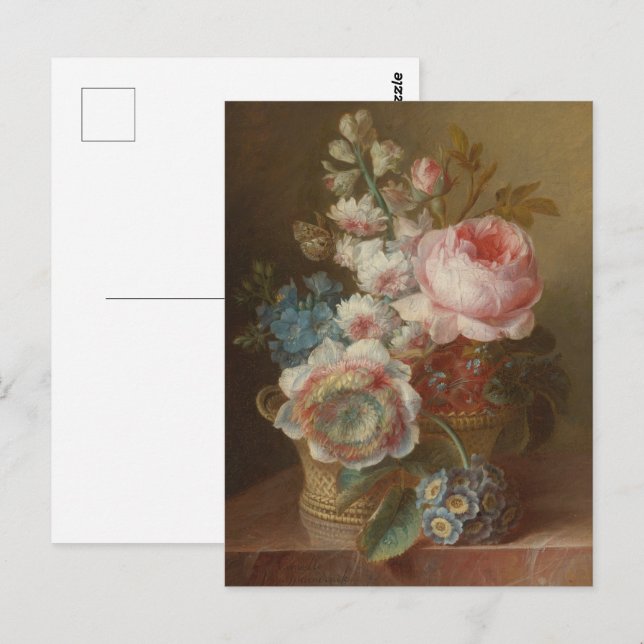 Still Life With Flowers – Cornelis van Spaendonck Postcard (Front/Back)