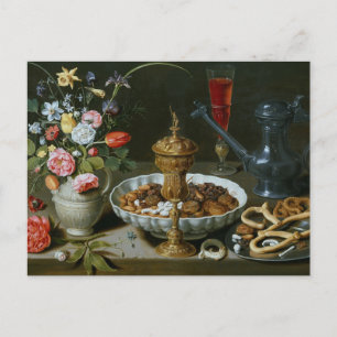 Still Life With Flowers Goblet by Clara Peeters Po Postcard