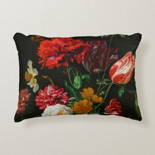 Still Life with Flowers in a Glass Vase  Accent Pillow (Front)