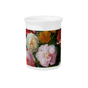 Still Life with Flowers in a Glass Vase Beverage Pitcher