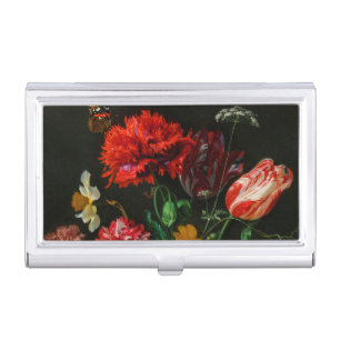 Still Life with Flowers in a Glass Vase  Business Card Case