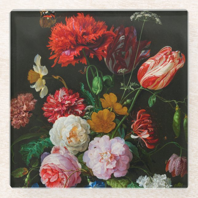 Still Life with Flowers in a Glass Vase  Coaster (Front)