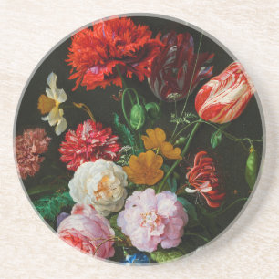 Still Life with Flowers in a Glass Vase Coaster