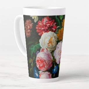 Still Life with Flowers in a Glass Vase Latte Mug
