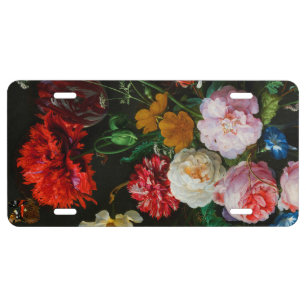 Still Life with Flowers in a Glass Vase License Plate