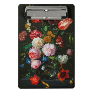 Still Life with Flowers in a Glass Vase Mini Clipboard