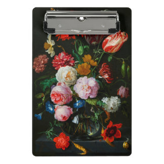 Still Life with Flowers in a Glass Vase Mini Clipboard