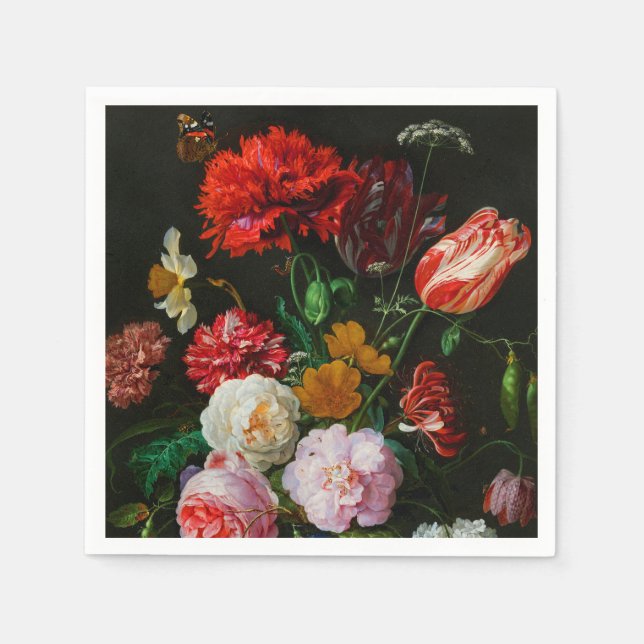 Still Life with Flowers in a Glass Vase  Napkins (Front)