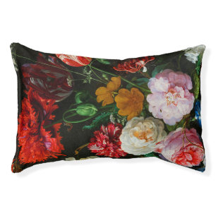 Still Life with Flowers in a Glass Vase Pet Bed
