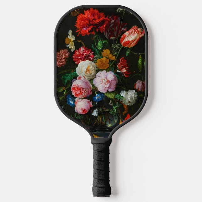 Still Life with Flowers in a Glass Vase  Pickleball Paddle (Front)