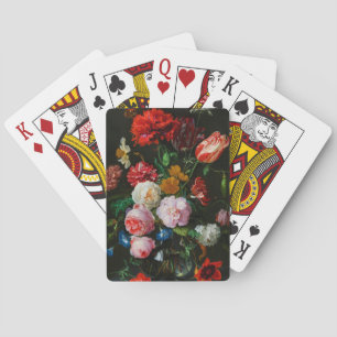 Still Life with Flowers in a Glass Vase Poker Cards