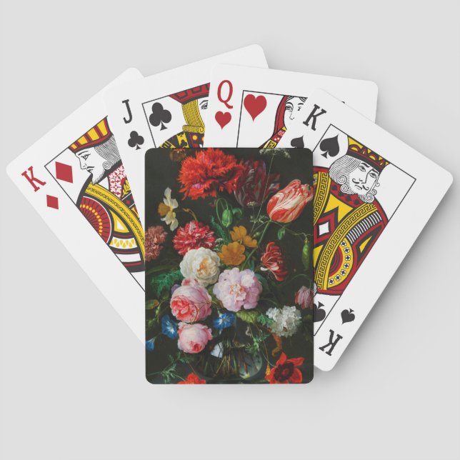 Still Life with Flowers in a Glass Vase  Poker Cards (Back)