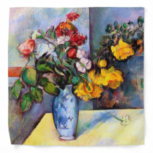 Still Life with Flowers in a Vase, Paul Cezanne Bandana