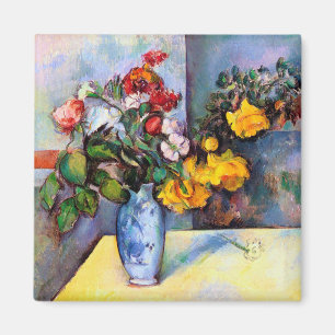 Still Life with Flowers in a Vase, Paul Cezanne Magnet