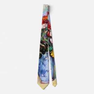 Still Life with Flowers in a Vase, Paul Cezanne Neck Tie