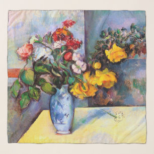 Still Life with Flowers in a Vase, Paul Cezanne Scarf