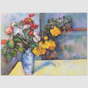 Still Life with Flowers in a Vase, Paul Cezanne Tissue Paper