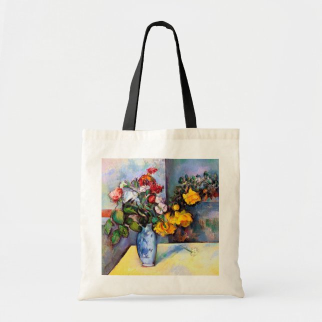 Still Life with Flowers in a Vase, Paul Cezanne Tote Bag (Front)