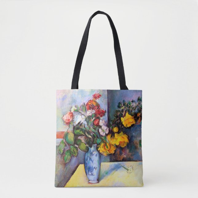 Still Life with Flowers in a Vase, Paul Cezanne Tote Bag (Front)