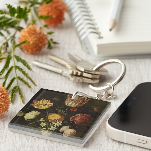 Still Life With Flowers in a Wan-li Vase Ambrosius Keychain (Front Right)