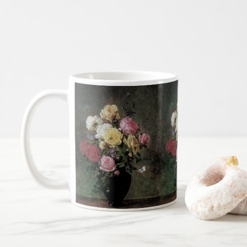 Still Life with Flowers in Vase by Olaf Hermansen Coffee Mug
