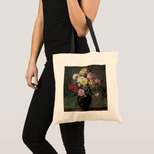 Still Life with Flowers in Vase by Olaf Hermansen Tote Bag