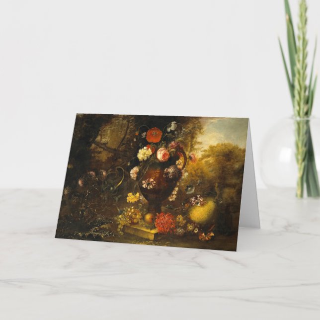 Still life with flowers  thank you card (Front)