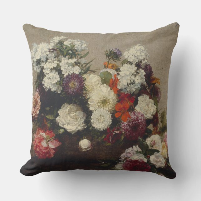 Still Life with Flowers Throw Pillow (Front)