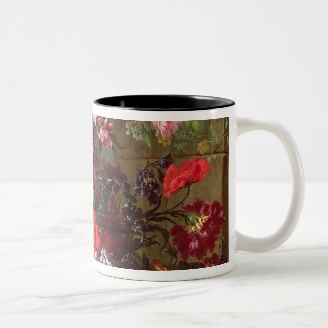 Still Life with Flowers Two-Tone Coffee Mug (Right)