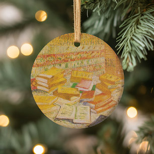 Still Life with French Novels Vincent van Gogh Ceramic Ornament