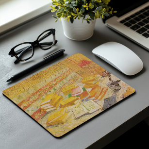 Still Life with French Novels   Vincent Van Gogh Mouse Pad