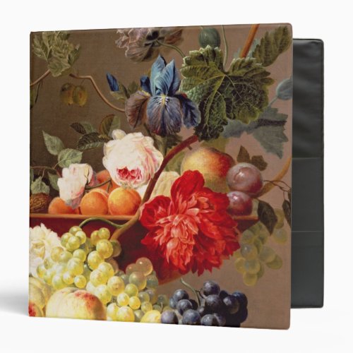 Still life with fruit and flowers 3 ring binder