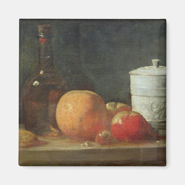 Still Life with Fruit and Wine Bottle Magnet (Front)
