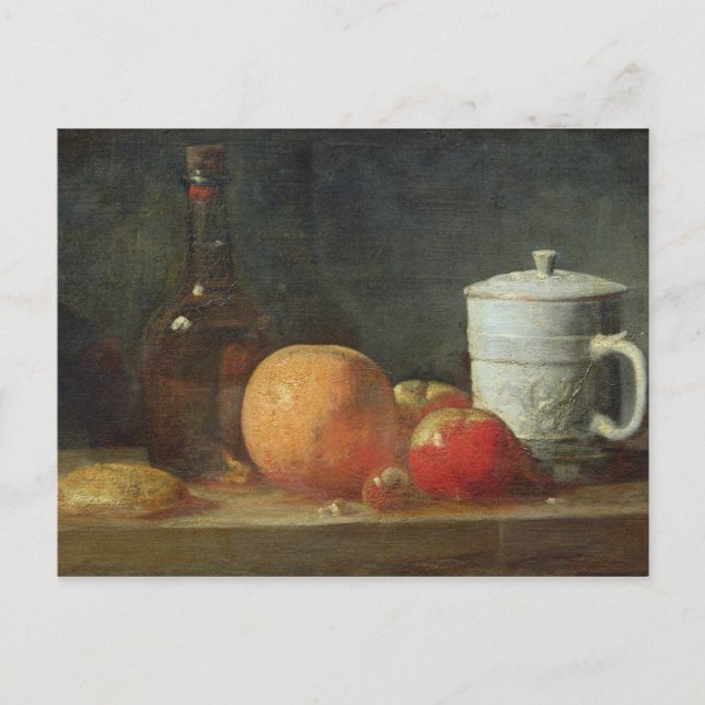 Still Life with Fruit and Wine Bottle Postcard (Front)