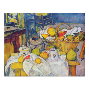 Still Life with Fruit Basket, Paul Cezanne Faux Canvas Print