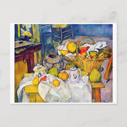 Still Life with Fruit Basket Paul Cezanne Postcard