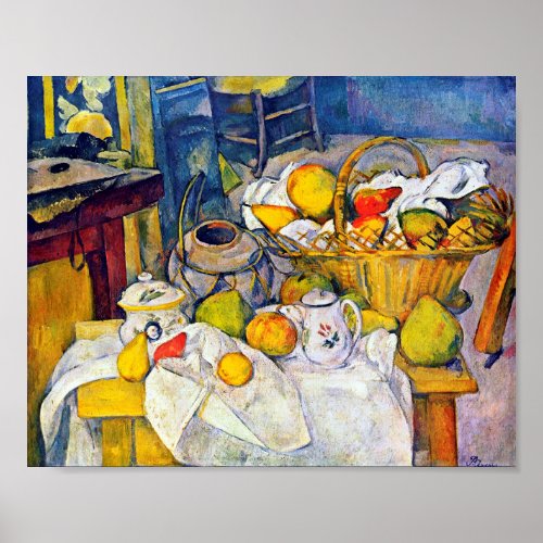 Still Life with Fruit Basket Paul Cezanne Poster