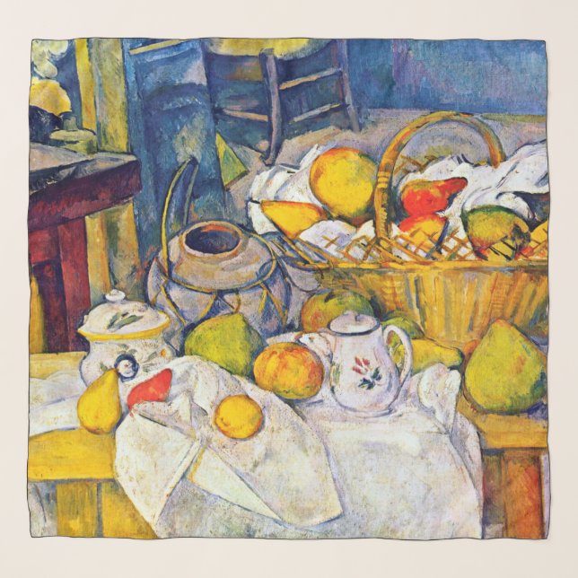 Still Life with Fruit Basket, Paul Cezanne Scarf (Front)