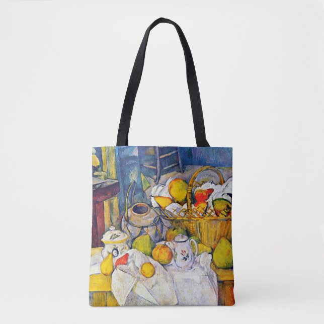 Still Life with Fruit Basket, Paul Cezanne Tote Bag (Front)